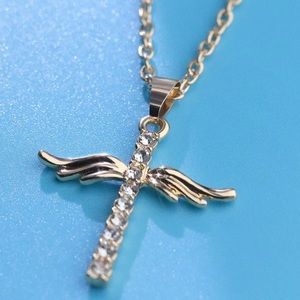 WINGED CROSS NECKLACE
